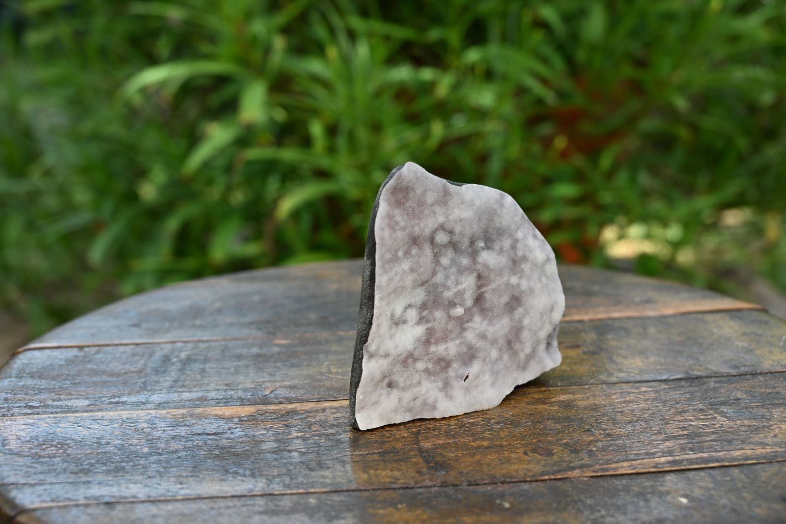 Botryoidal Chalcedony Slab on Basalt — view 5
