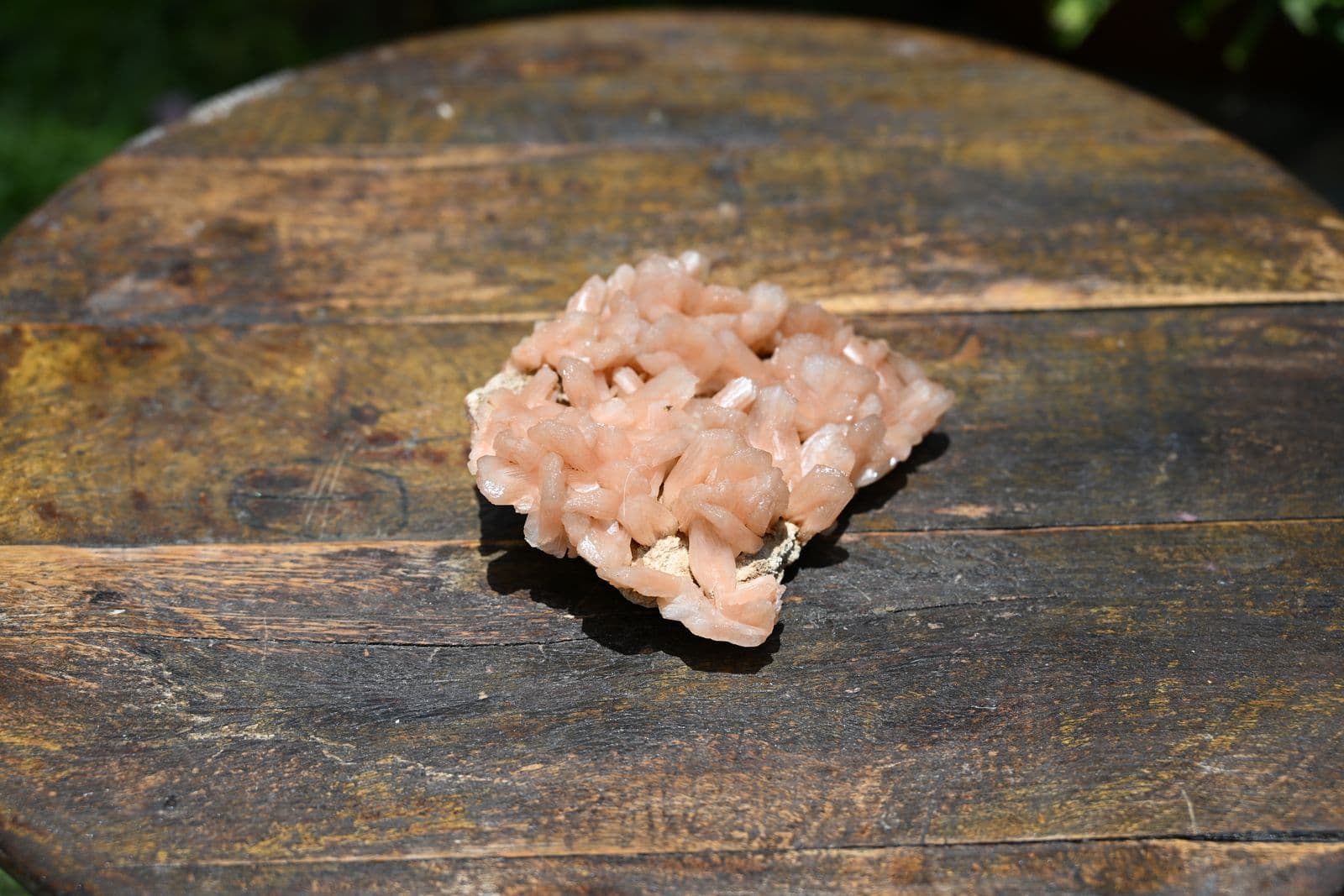 Peach Stilbite–Heulandite Crystal Cluster — view 5