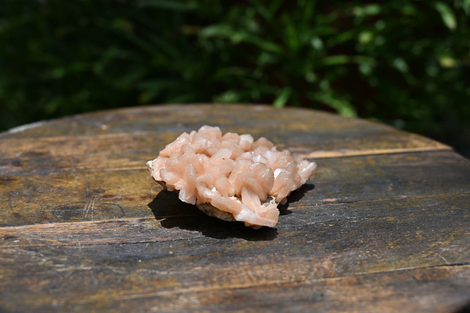 Peach Stilbite–Heulandite Crystal Cluster