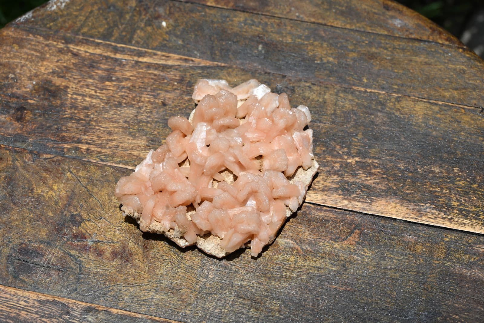 Peach Stilbite–Heulandite Crystal Cluster — view 6