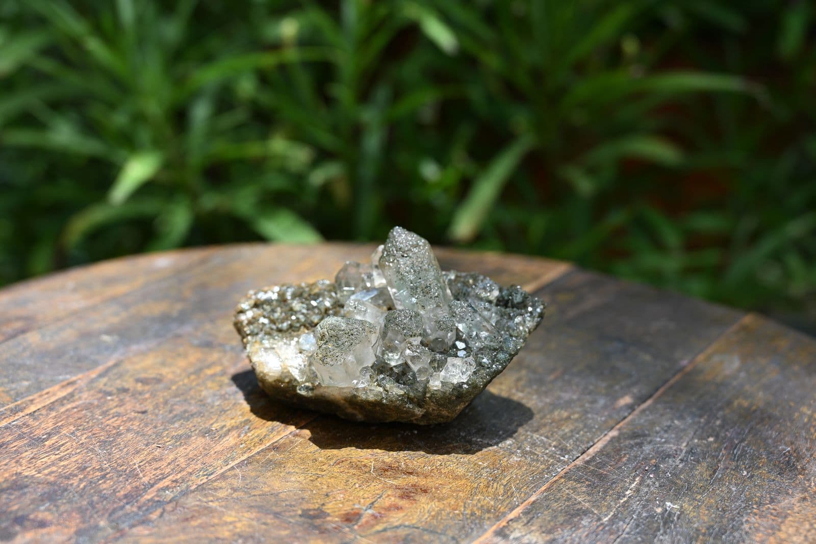 Apophyllite Cluster on Celadonite Matrix — view 5