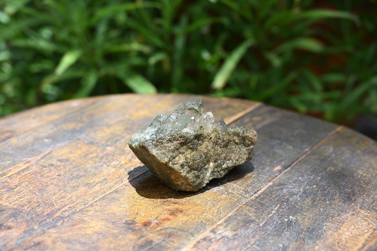 Apophyllite Cluster on Celadonite Matrix — view 6