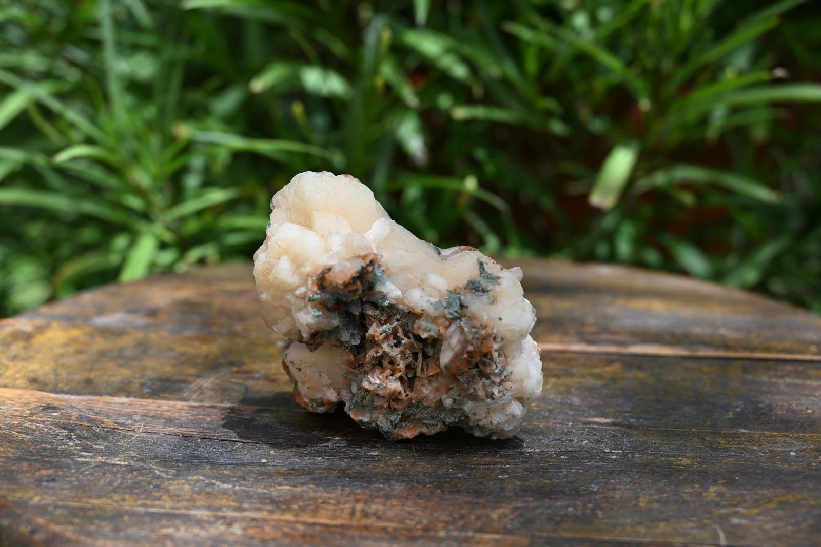 Peach Stilbite Fan Cluster with Celadonite