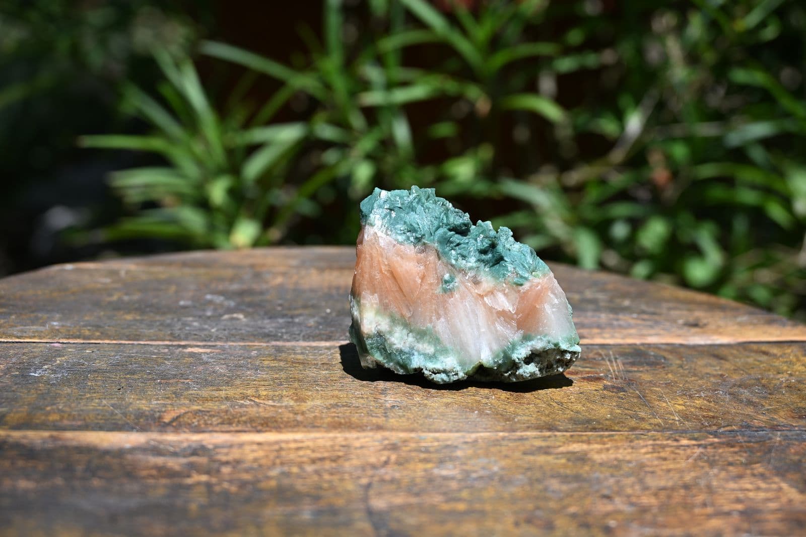 Stilbite and Celadonite on Basalt Matrix — view 3