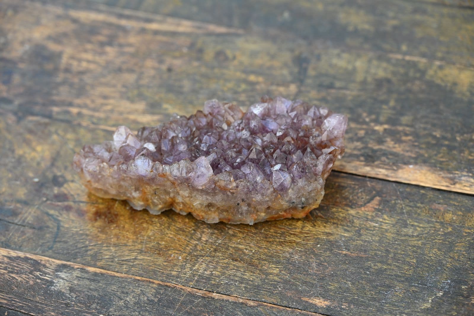 Amethyst Drusy Cluster on Iron Matrix