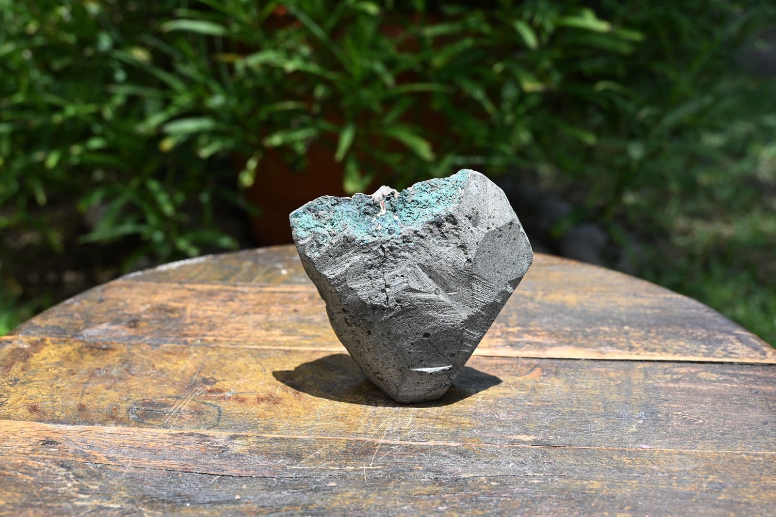 Apophyllite Crystals on Celadonite Basalt Matrix — view 4