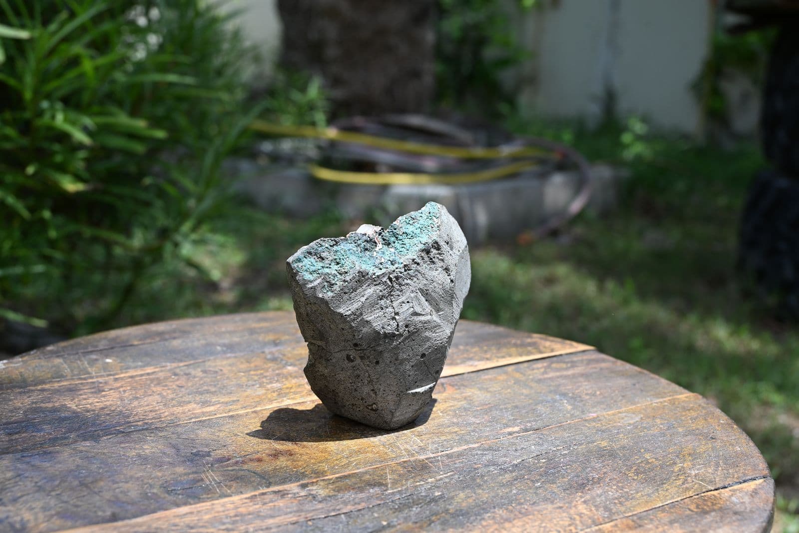 Apophyllite Crystals on Celadonite Basalt Matrix — view 5