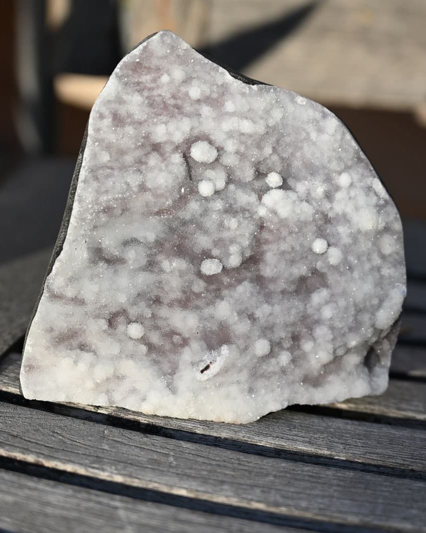 Botryoidal Chalcedony Slab on Basalt